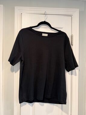 NWOT J. Crew Size XXL Black Perfect Fit Tee Shirt Short Sleeve Cotton Crew